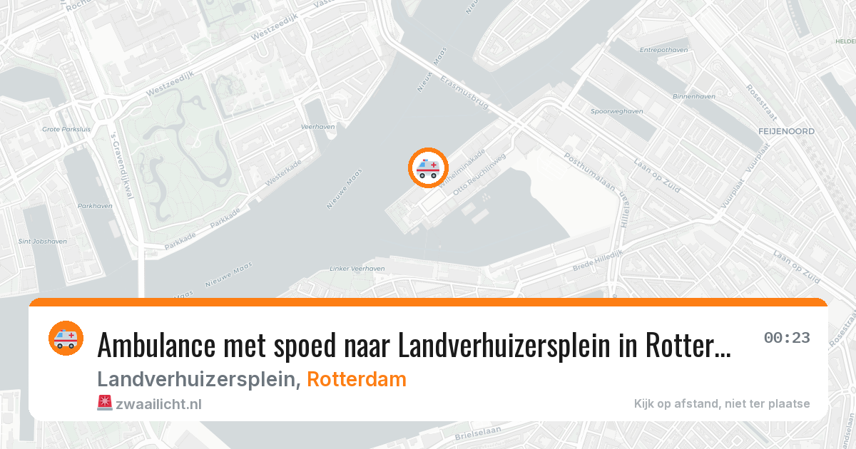 Ambulance met spoed naar Landverhuizersplein in Rotterdam — 3 mei 2026
