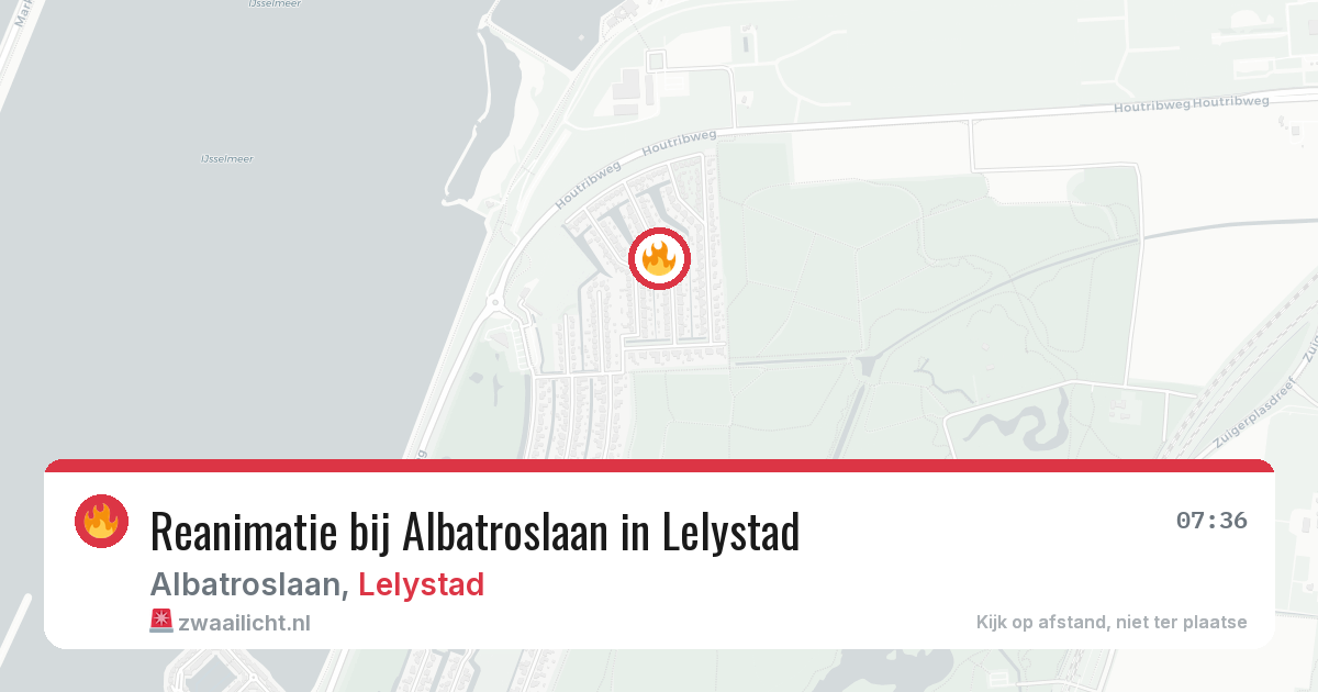 Reanimatie bij Albatroslaan in Lelystad — 1 apr 2026
