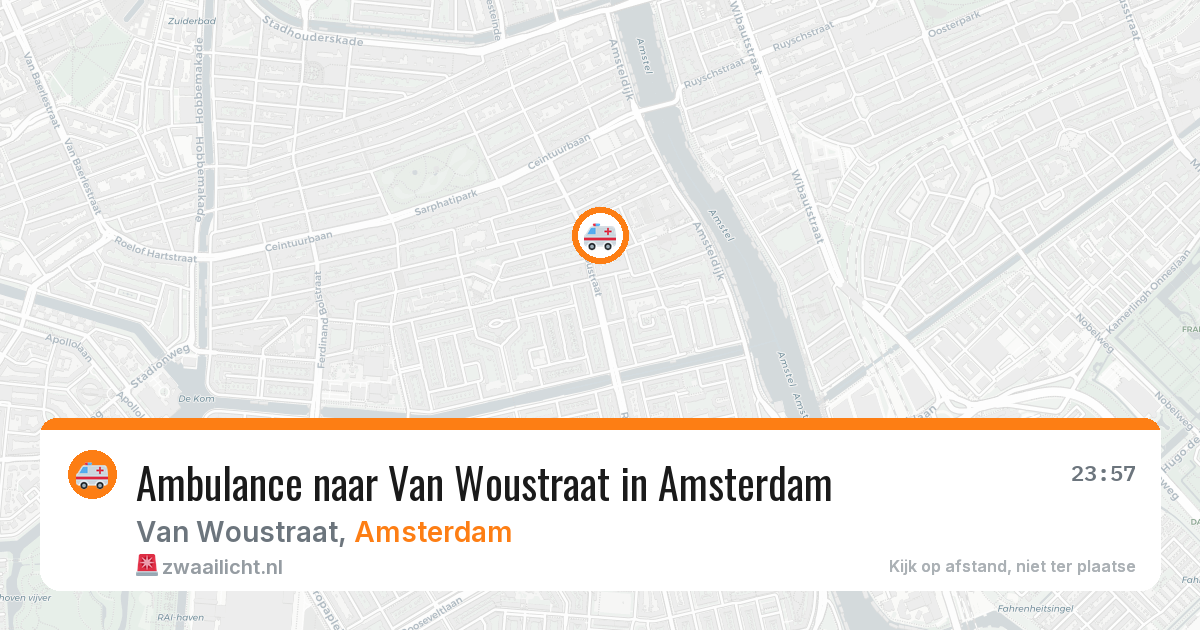 Ambulance naar Van Woustraat in Amsterdam — 10 jun 2026