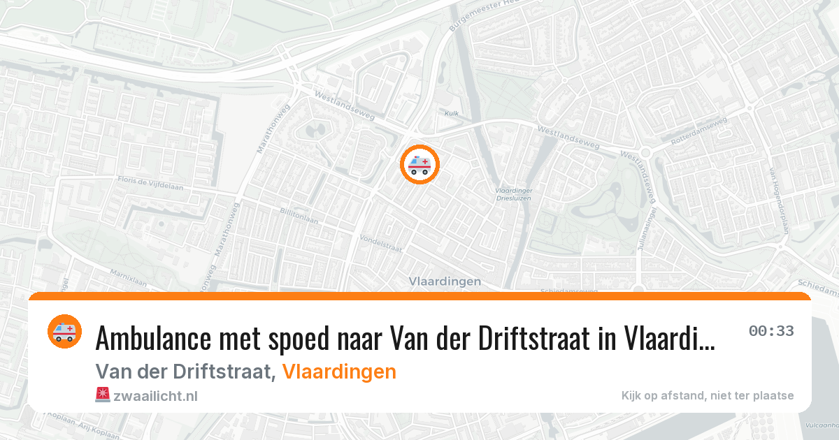 Ambulance met spoed naar Van der Driftstraat in Vlaardingen — 21 mrt 2026
