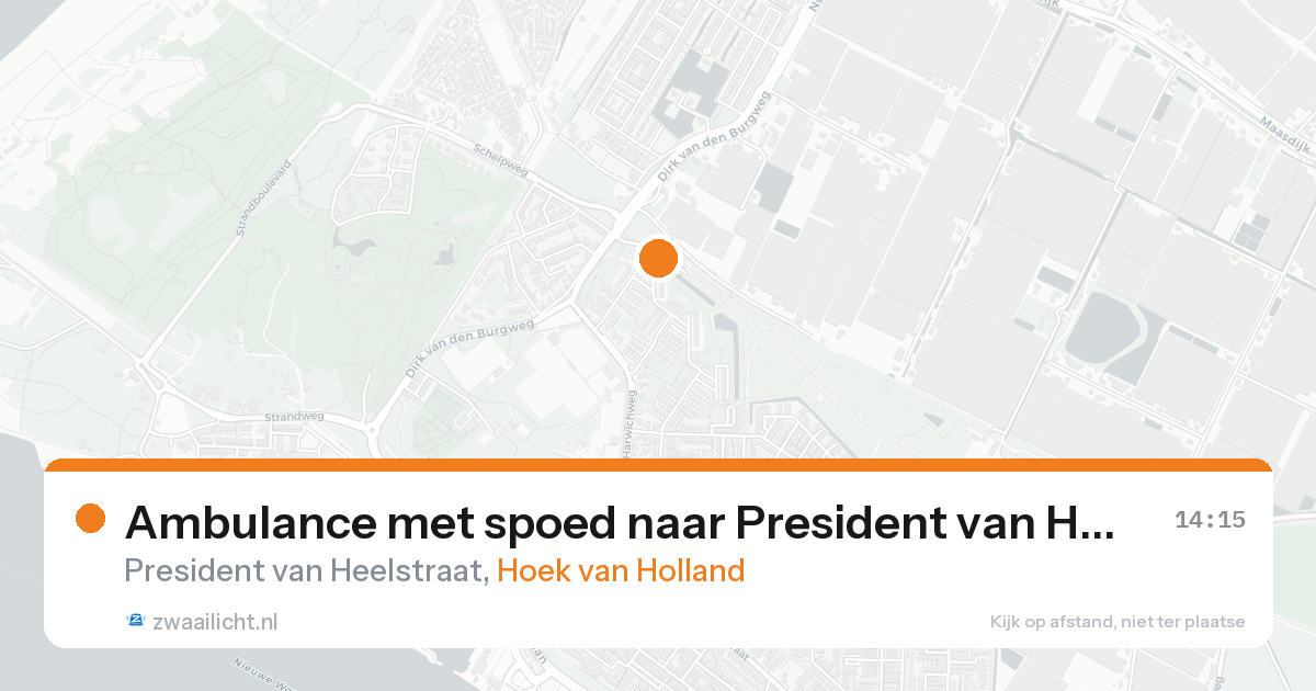 Ambulance met spoed naar President van Heelstraat in Hoek van Holland — 22 aug 2026
