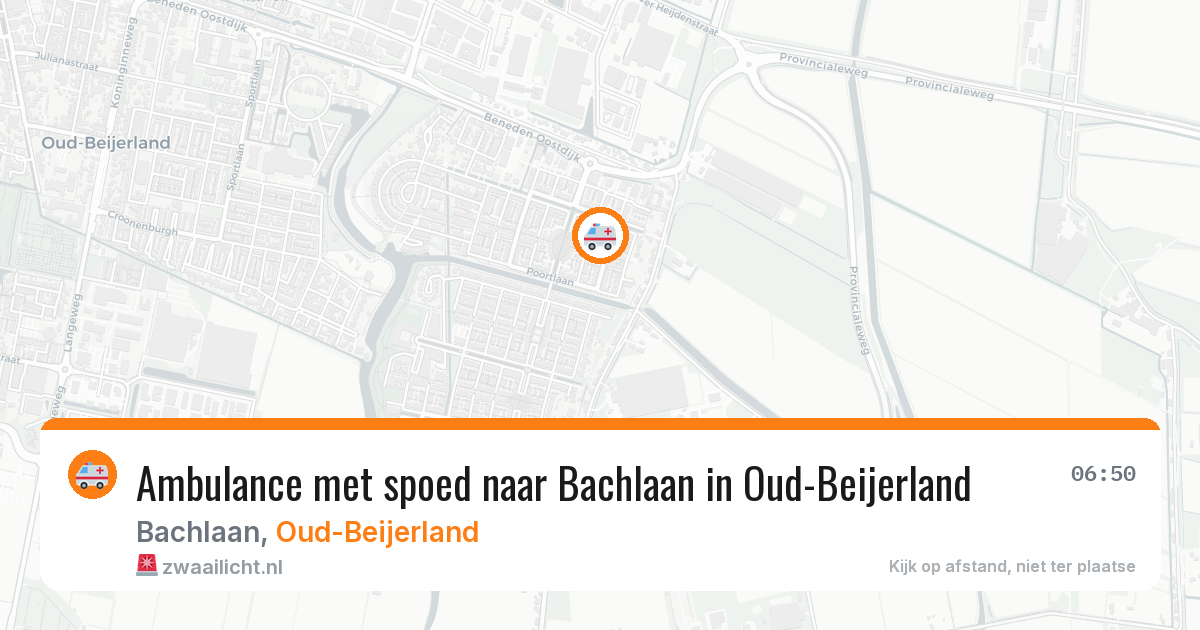 Ambulance met spoed naar Bachlaan in Oud-Beijerland — 24 jan 2026