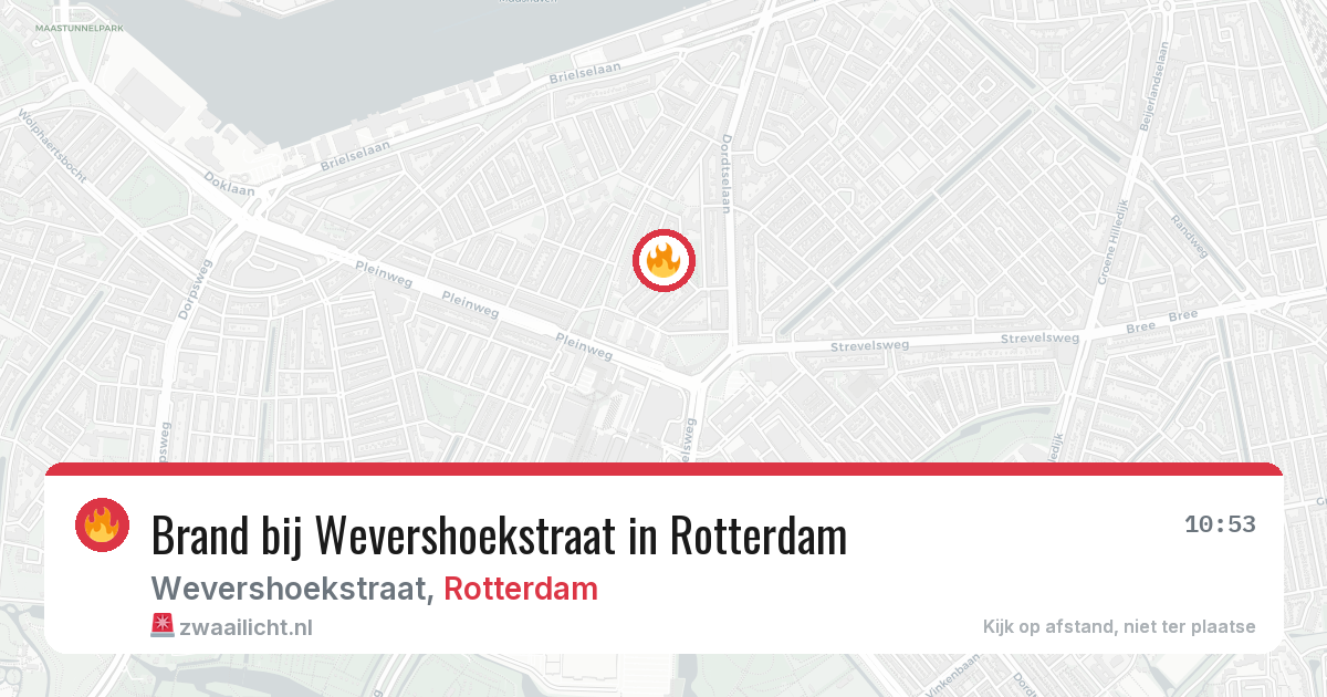 Brand bij Wevershoekstraat in Rotterdam — 31 mrt 2026