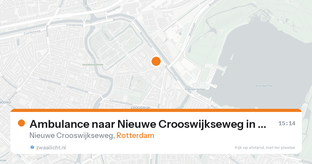 Ambulance naar Nieuwe Crooswijkseweg in Rotterdam — 20 aug 2026