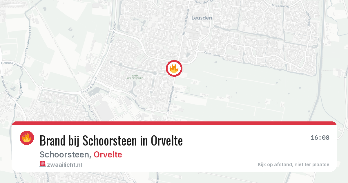 Brand bij Schoorsteen in Orvelte — 1 feb 2026