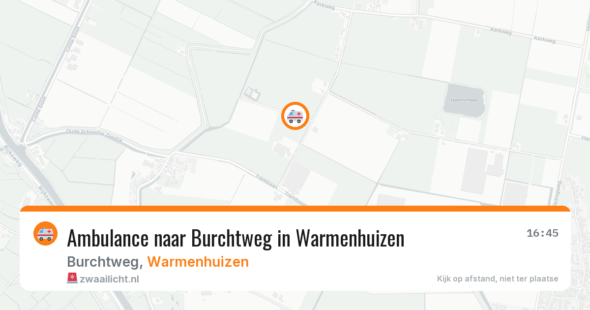 Ambulance naar Burchtweg in Warmenhuizen — 30 jul 2026