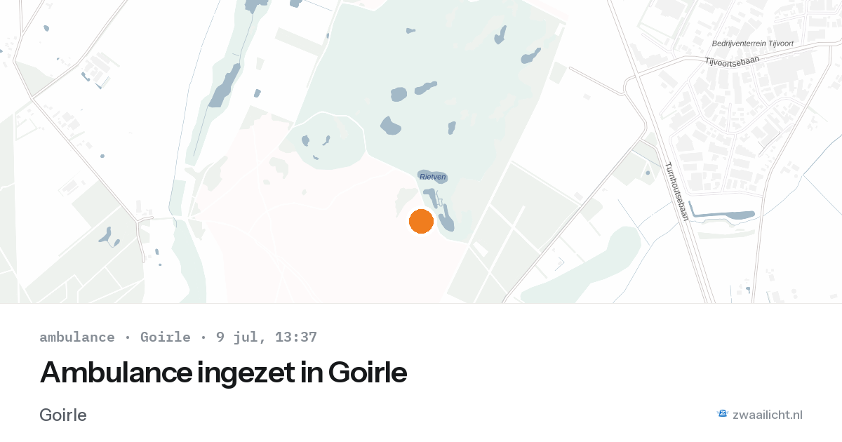 Ambulance ingezet in Goirle — 9 jul 2026