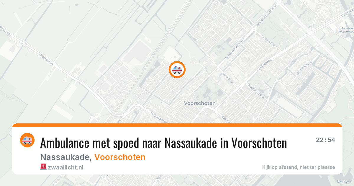 Ambulance met spoed naar Nassaukade in Voorschoten — 19 jun 2026