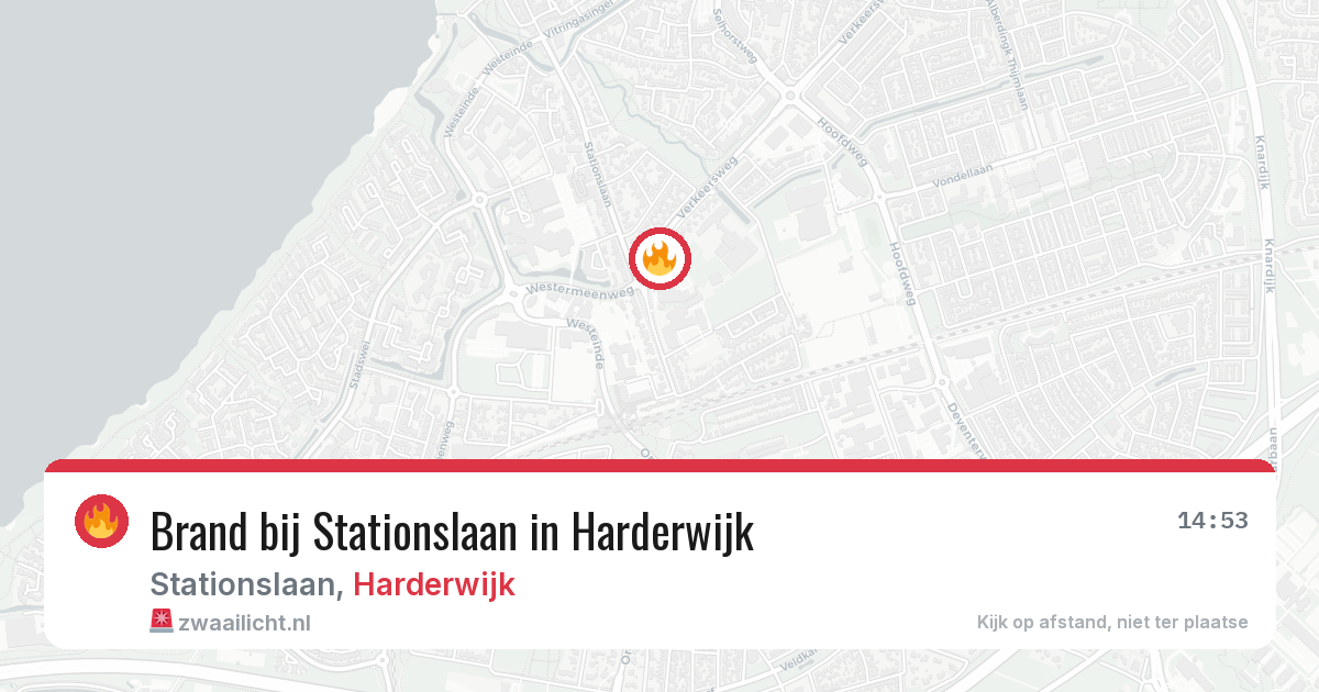 Brand bij Stationslaan in Harderwijk — 27 apr 2026