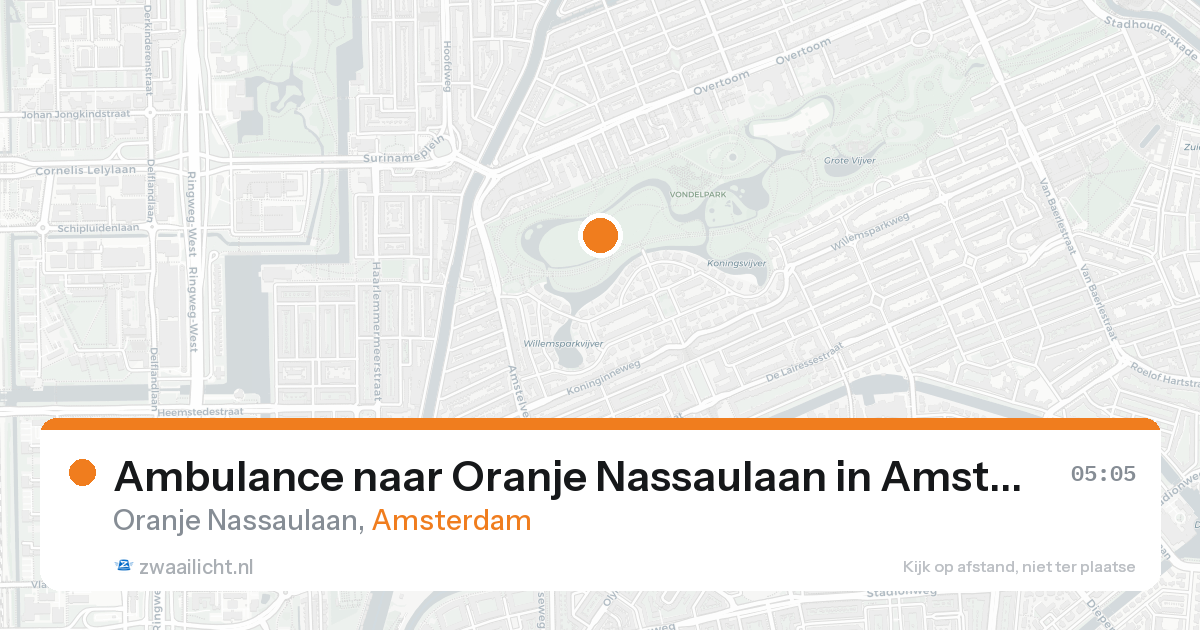 Ambulance naar Oranje Nassaulaan in Amsterdam — 21 aug 2026