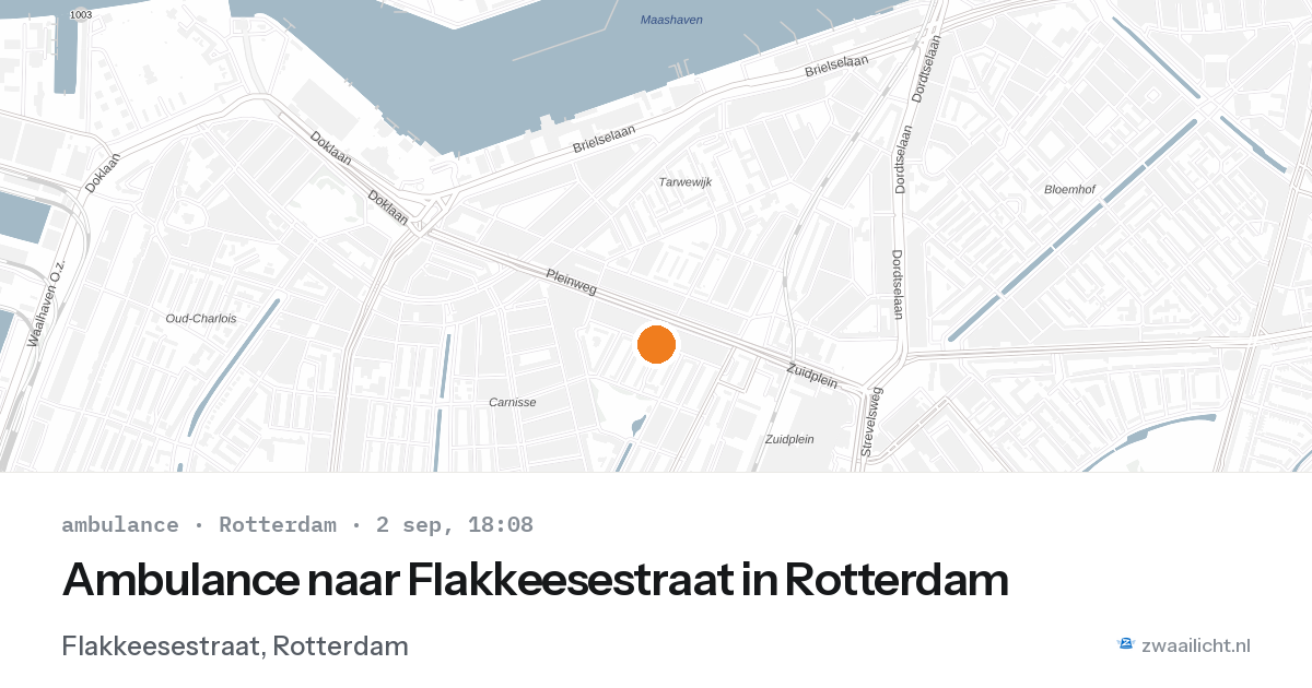 Ambulance naar Flakkeesestraat in Rotterdam — 2 sep 2026
