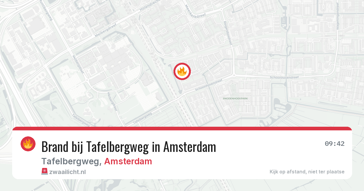 Brand bij Tafelbergweg in Amsterdam — 6 apr 2026