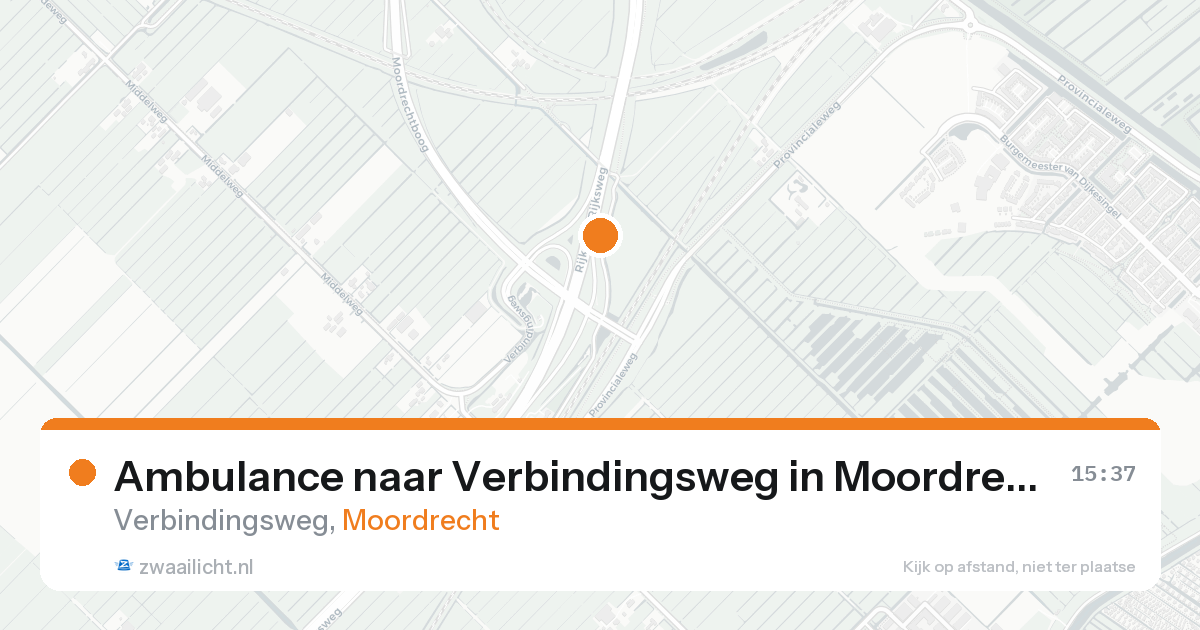 Ambulance naar Verbindingsweg in Moordrecht — 15 aug 2026