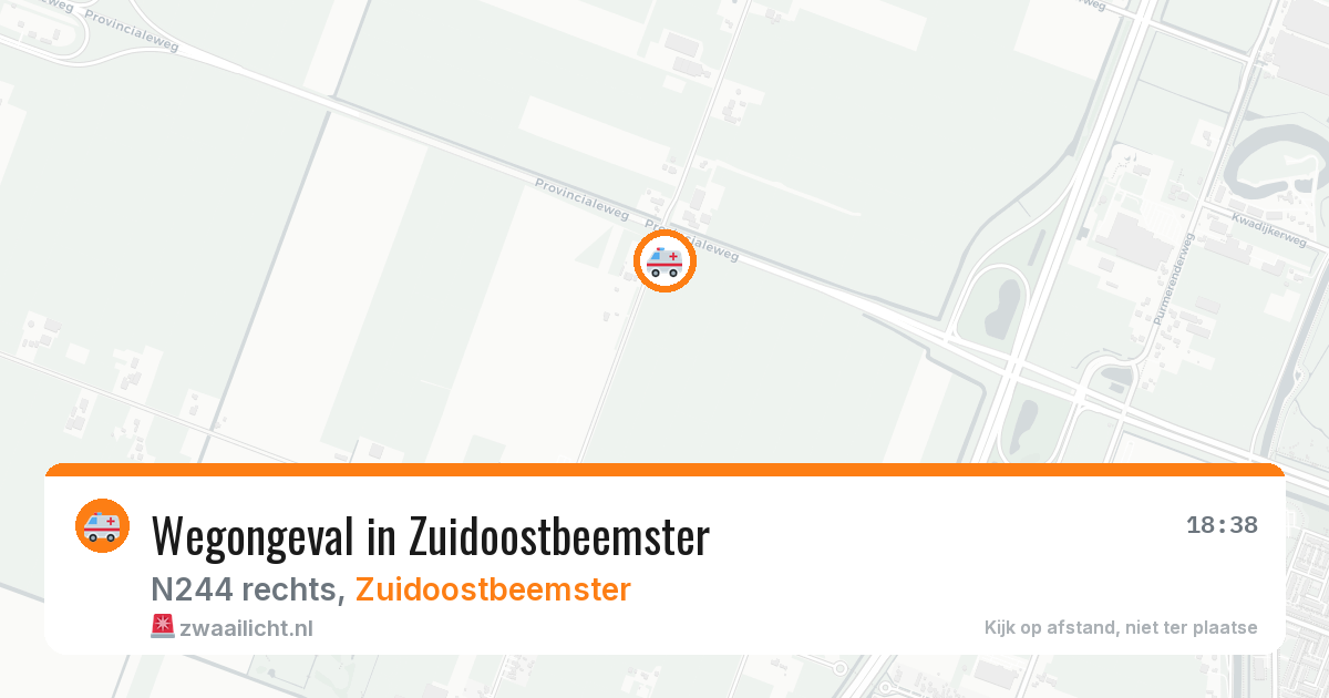 Wegongeval in Zuidoostbeemster — 13 aug 2026