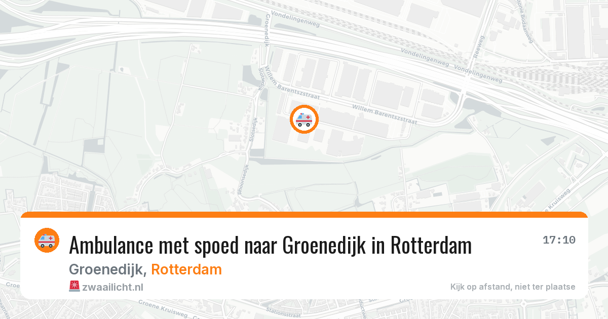 Ambulance met spoed naar Groenedijk in Rotterdam — 24 apr 2026