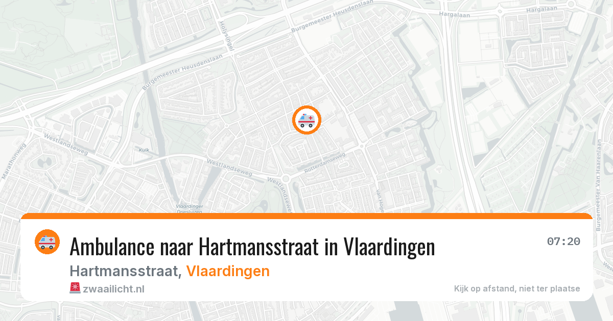Ambulance naar Hartmansstraat in Vlaardingen — 25 jun 2026