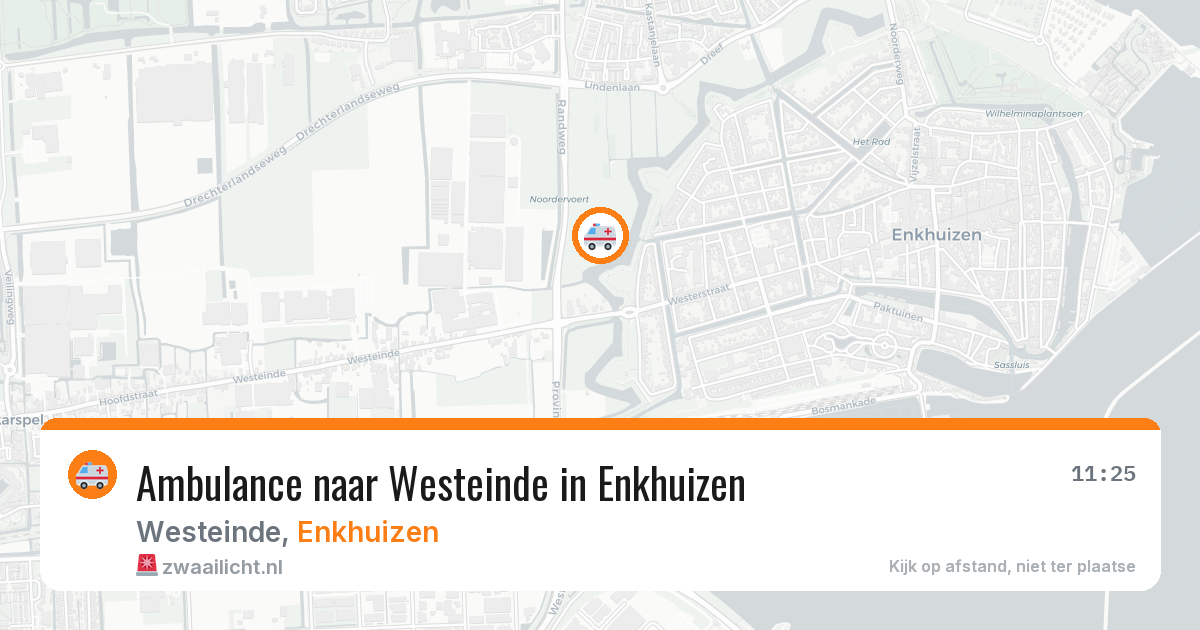 Ambulance naar Westeinde in Enkhuizen — 16 mrt 2026