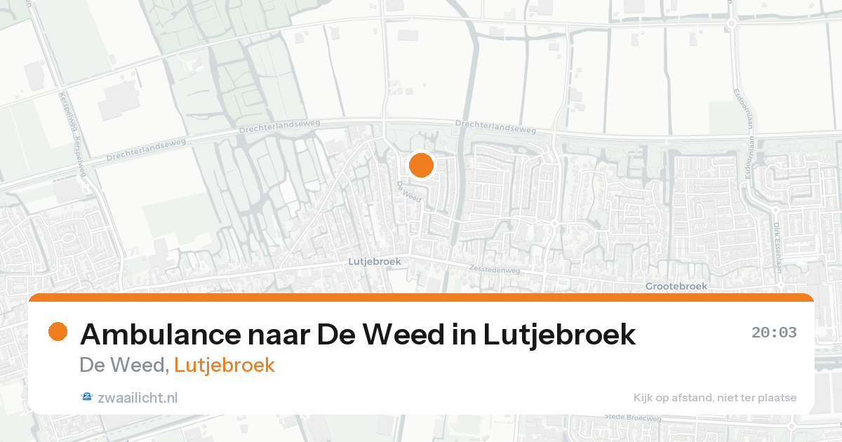 Ambulance naar De Weed in Lutjebroek — 9 aug 2026