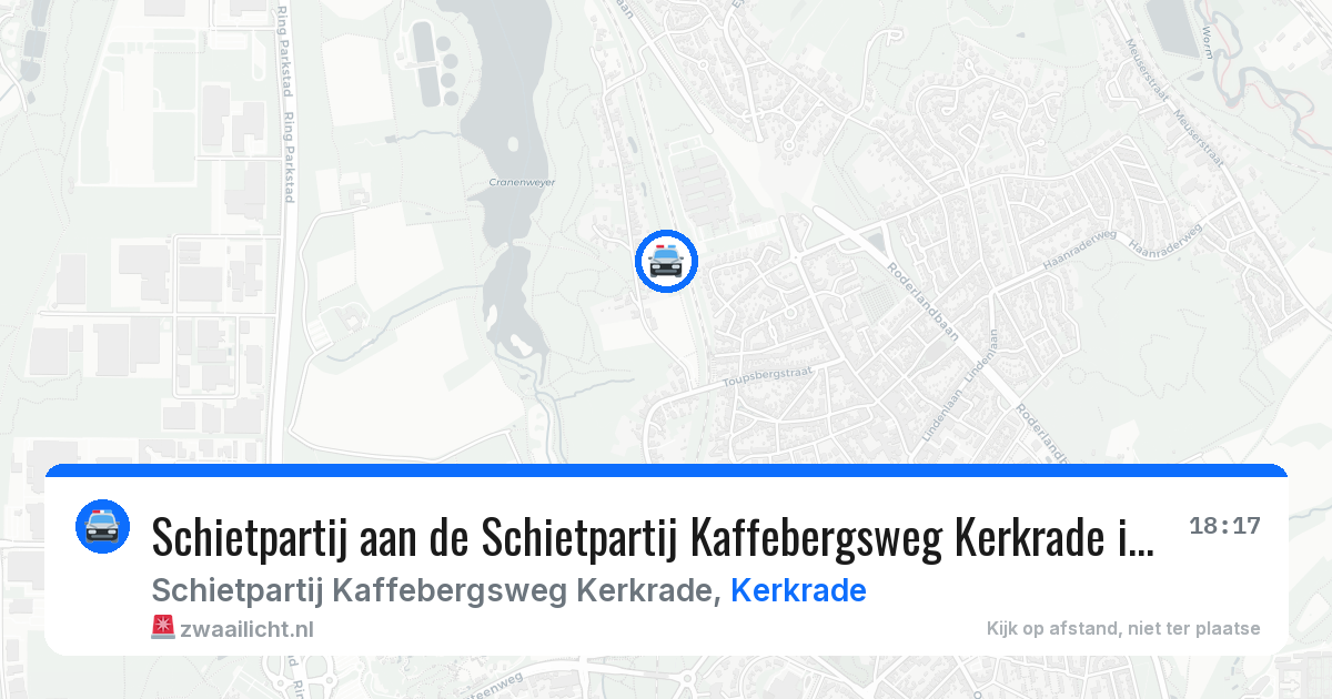 Schietpartij aan de Schietpartij Kaffebergsweg Kerkrade in Kerkrade — 9 jun 2026