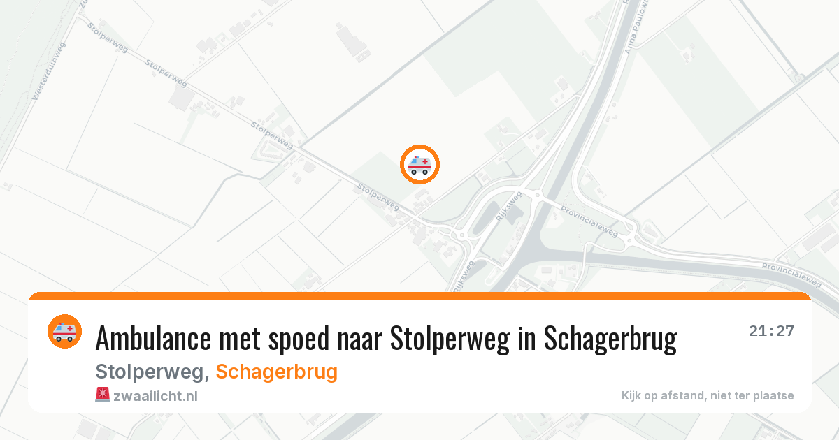 Ambulance met spoed naar Stolperweg in Schagerbrug — 28 jan 2026