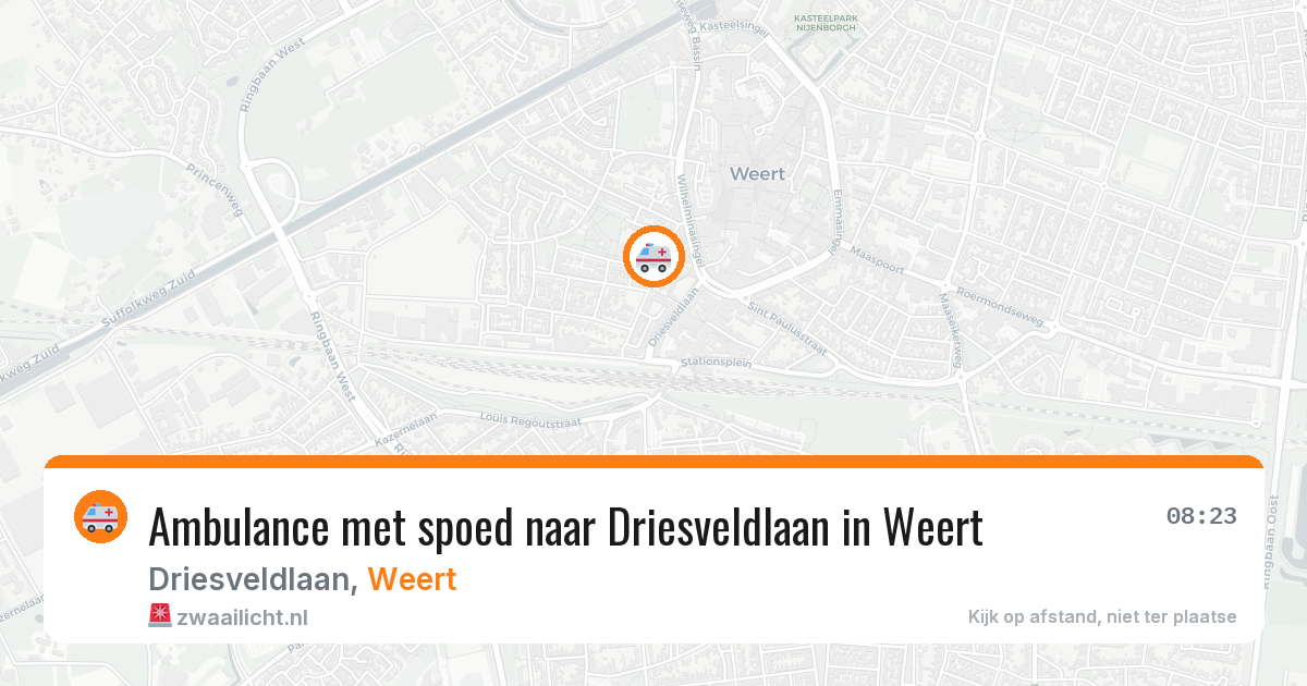 Ambulance met spoed naar Driesveldlaan in Weert — 3 apr 2026