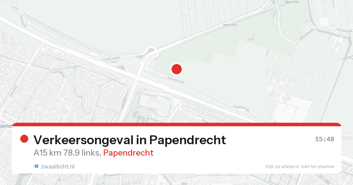 Verkeersongeval in Papendrecht — 17 aug 2026