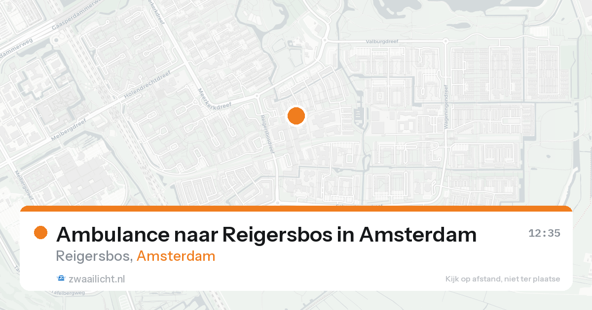 Ambulance naar Reigersbos in Amsterdam — 23 aug 2026