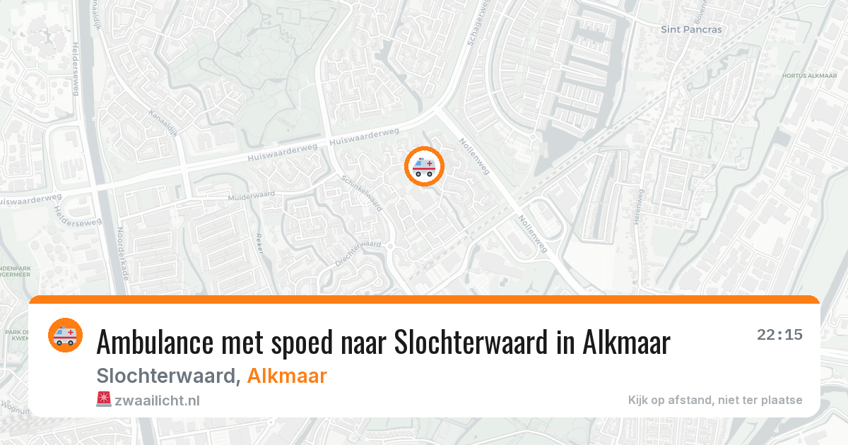 Ambulance met spoed naar Slochterwaard in Alkmaar — 23 apr 2026