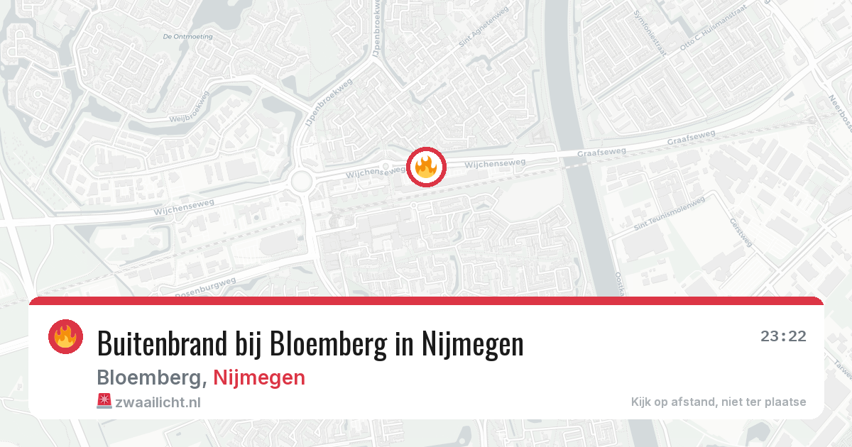 Buitenbrand bij Bloemberg in Nijmegen — 26 jul 2026