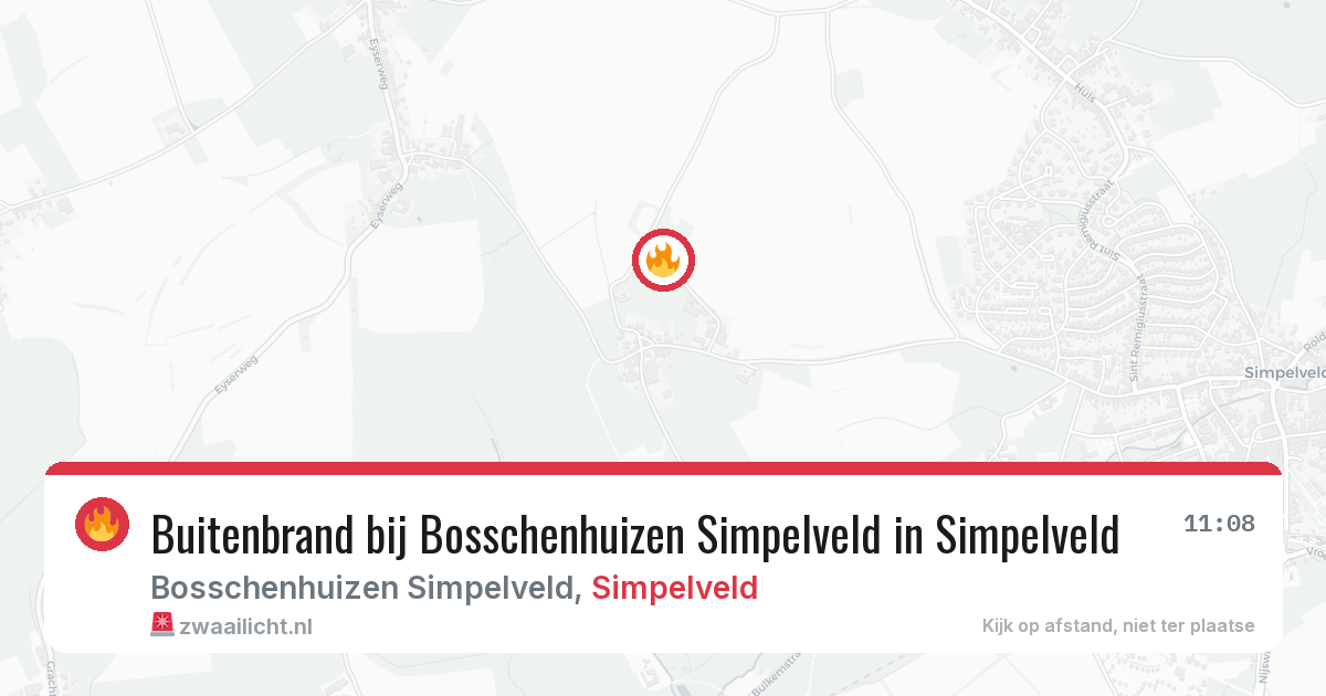 Buitenbrand bij Bosschenhuizen Simpelveld in Simpelveld — 7 aug 2026