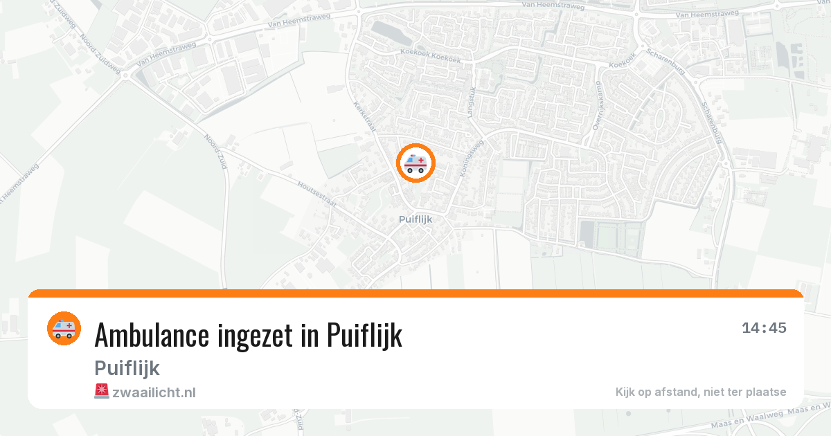 Ambulance ingezet in Puiflijk — 8 jun 2026
