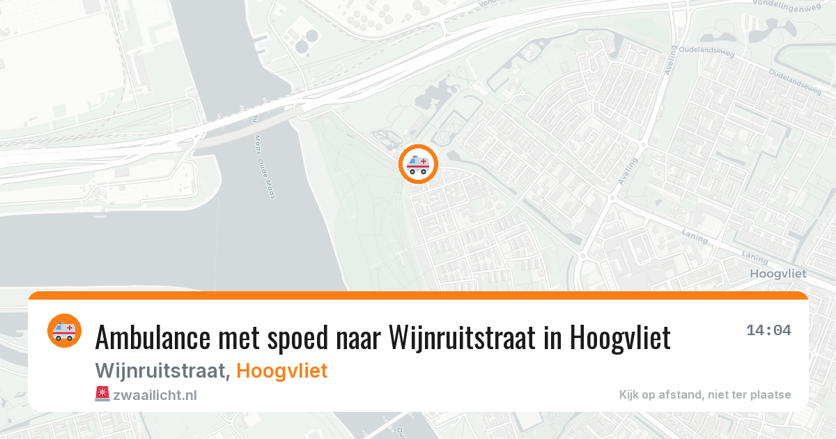 Ambulance met spoed naar Wijnruitstraat in Hoogvliet — 30 jun 2026