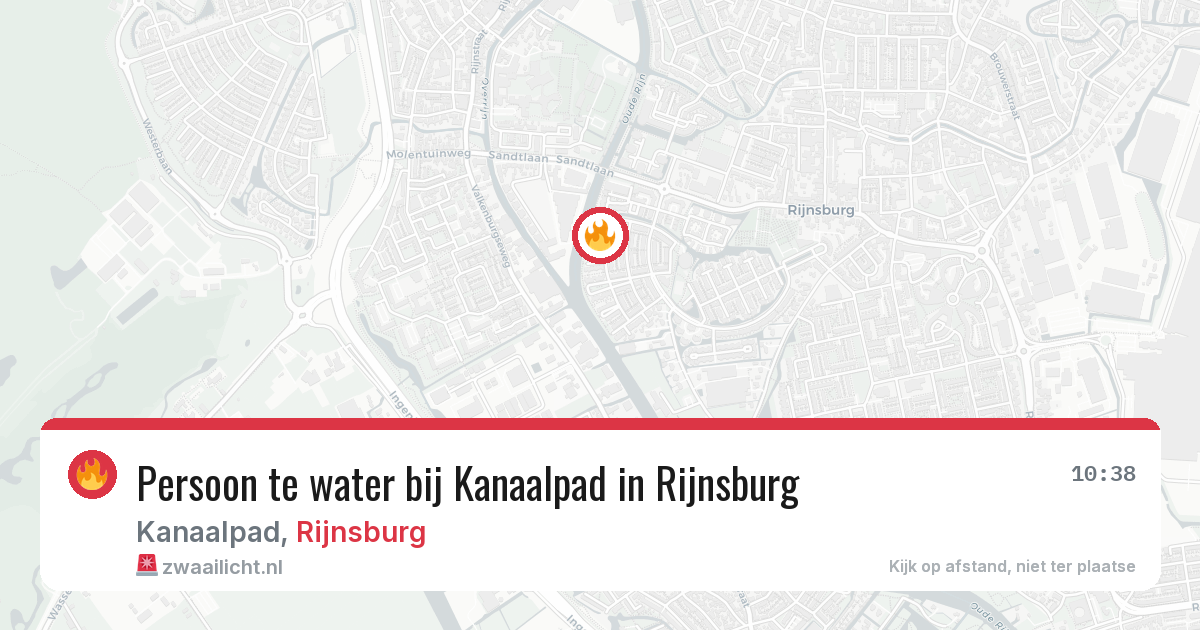 Persoon te water bij Kanaalpad in Rijnsburg — 13 jun 2026