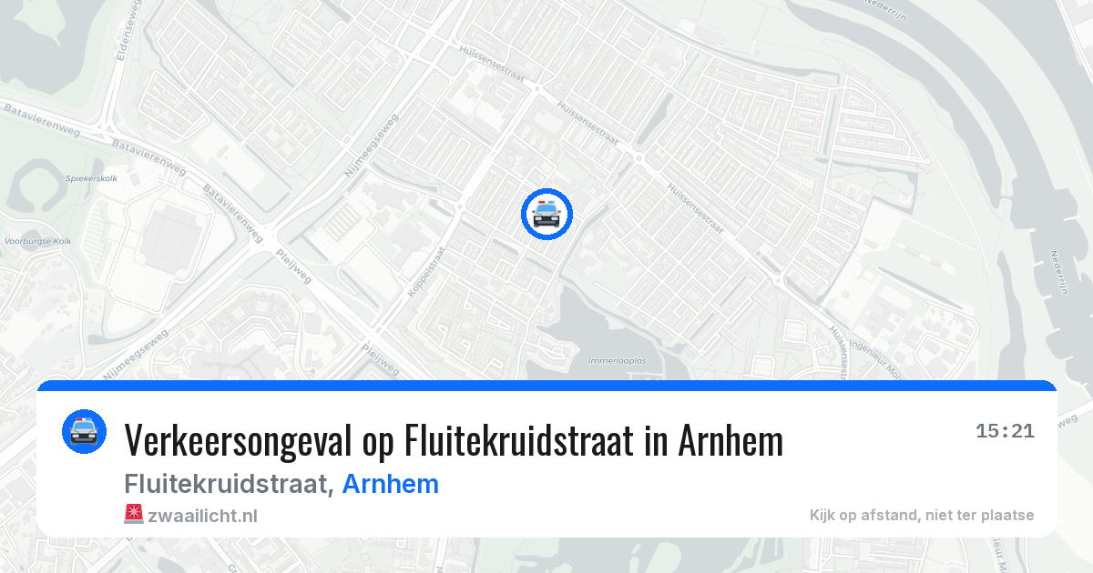 Verkeersongeval op Fluitekruidstraat in Arnhem — 10 apr 2026