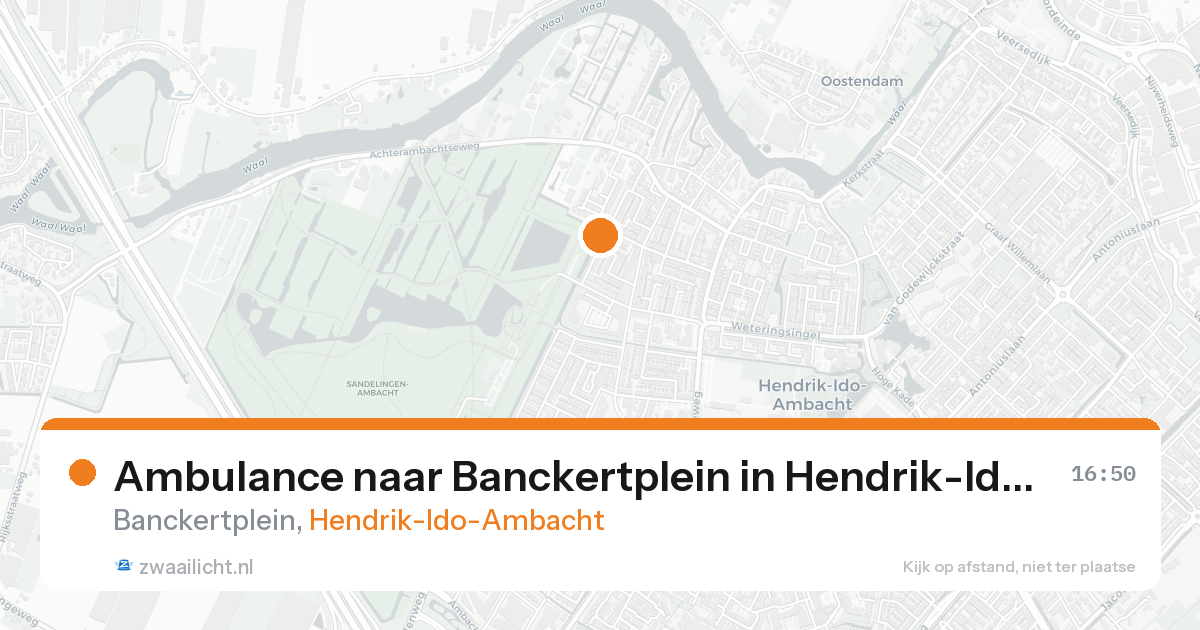 Ambulance naar Banckertplein in Hendrik-Ido-Ambacht — 25 aug 2026