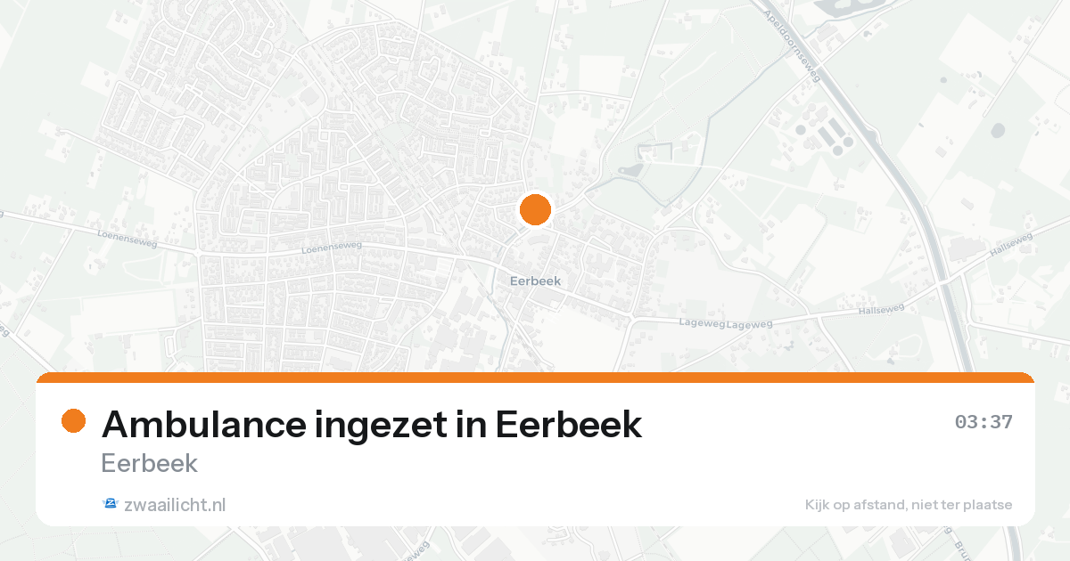 Ambulance ingezet in Eerbeek — 31 jan 2026