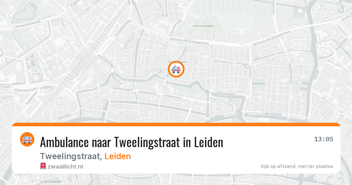 Ambulance naar Tweelingstraat in Leiden — 19 mei 2026