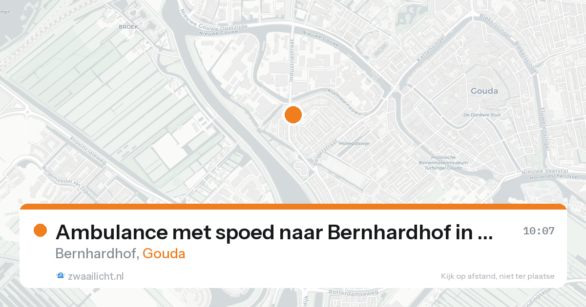 Ambulance met spoed naar Bernhardhof in Gouda — 7 feb 2026