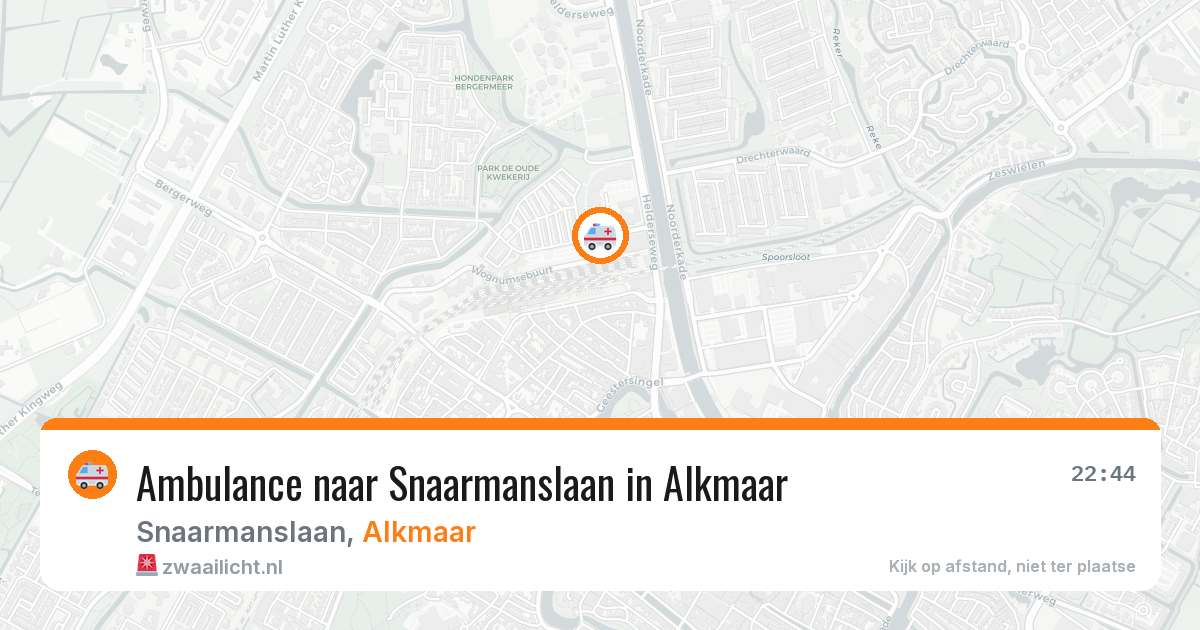 Ambulance naar Snaarmanslaan in Alkmaar — 25 jul 2026