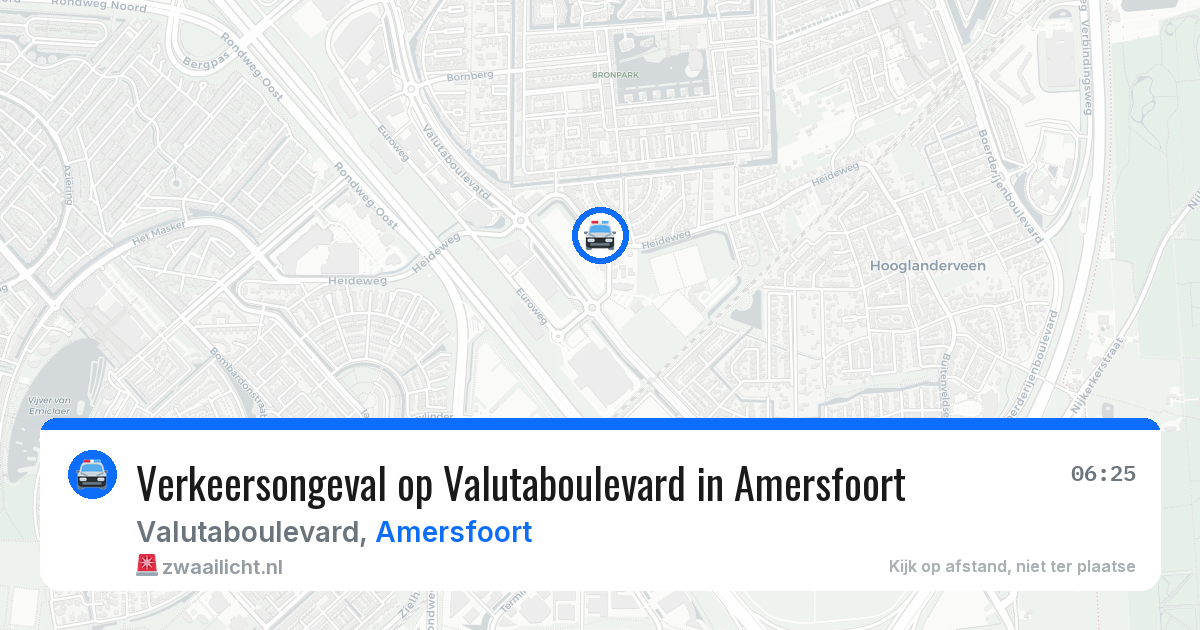 Verkeersongeval op Valutaboulevard in Amersfoort — 16 jul 2026