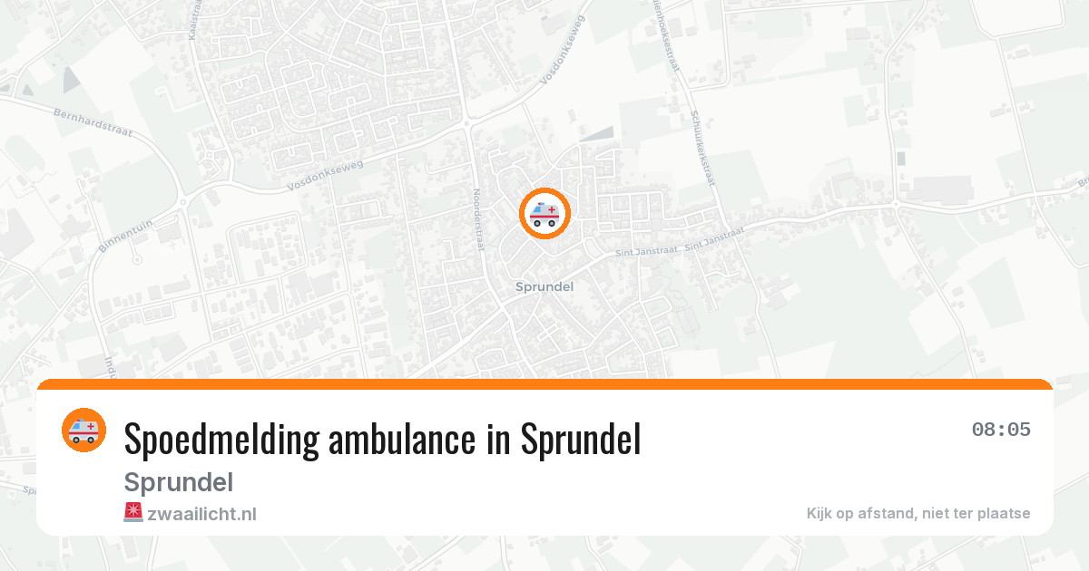 Spoedmelding ambulance in Sprundel — 16 mei 2026