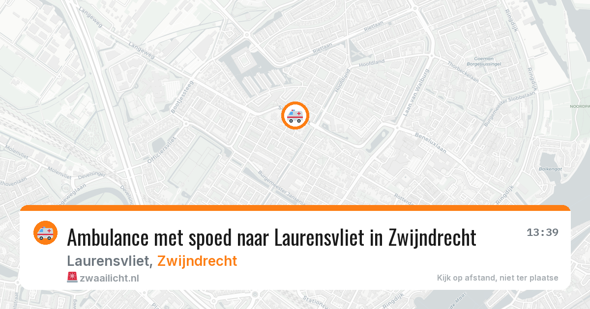 Ambulance met spoed naar Laurensvliet in Zwijndrecht — 5 jul 2026