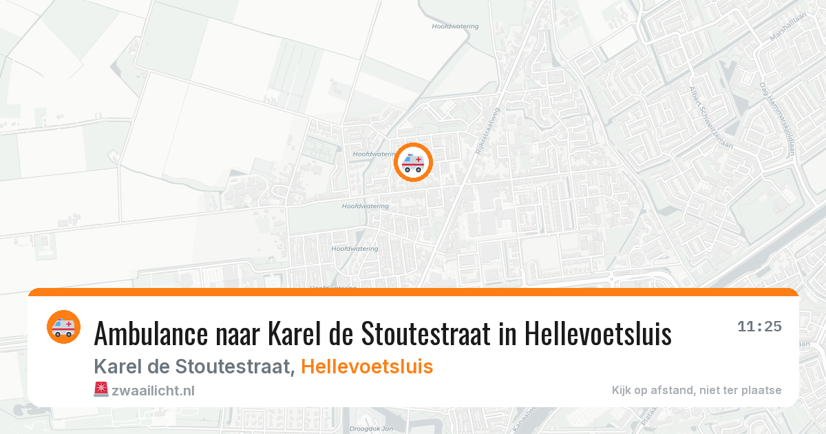 Ambulance naar Karel de Stoutestraat in Hellevoetsluis — 1 aug 2026