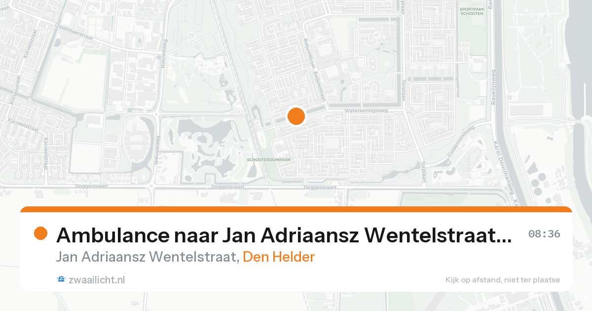 Ambulance naar Jan Adriaansz Wentelstraat in Den Helder — 20 aug 2026