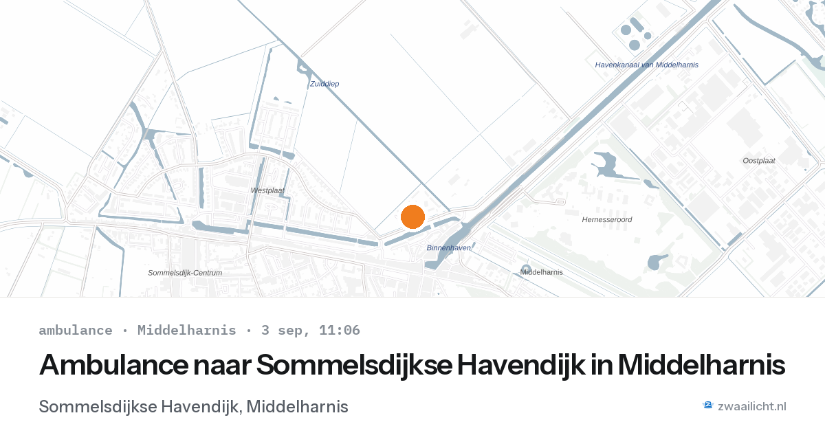Ambulance naar Sommelsdijkse Havendijk in Middelharnis — 3 sep 2026