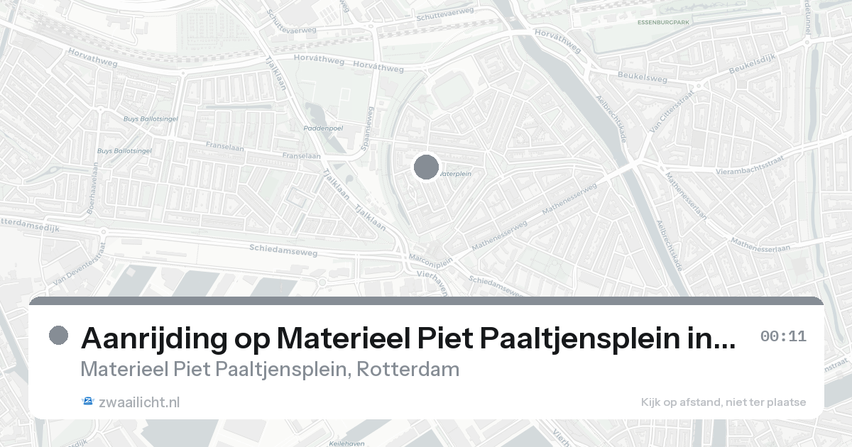 Aanrijding op Materieel Piet Paaltjensplein in Rotterdam — 7 feb 2026