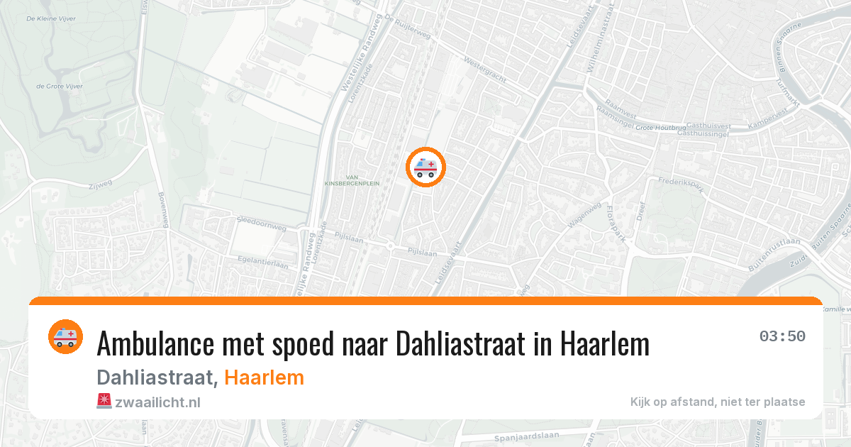 Ambulance met spoed naar Dahliastraat in Haarlem — 27 jul 2026