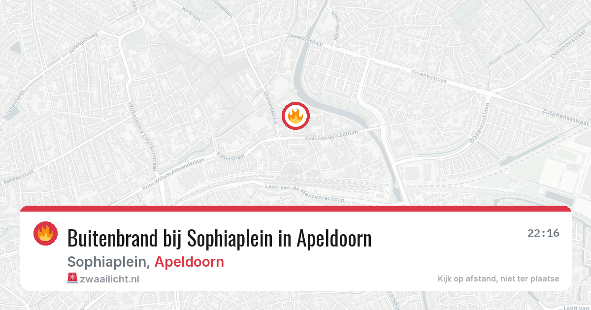 Buitenbrand bij Sophiaplein in Apeldoorn — 23 jun 2026