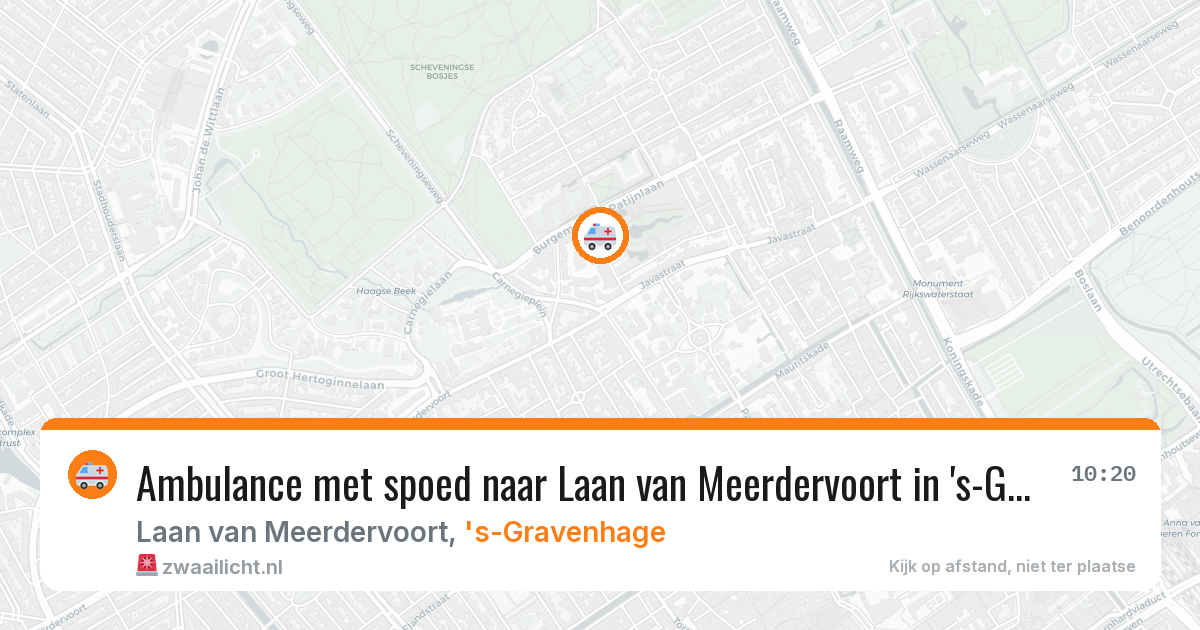 Ambulance met spoed naar Laan van Meerdervoort in 's-Gravenhage — 21 mei 2026