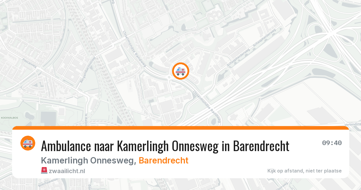 Ambulance naar Kamerlingh Onnesweg in Barendrecht — 25 mei 2026